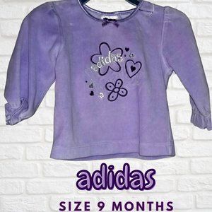 Girl's Adidas 9 Month Long Sleeve Sweater